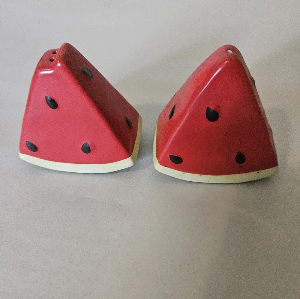 Watermelon-Themed Kids Salt and Pepper Shakers